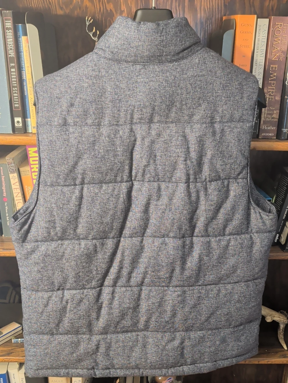 Banana Republic Quilted  Vest in Heathered Blue